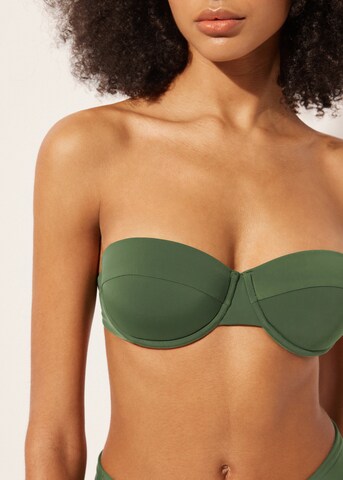 CALZEDONIA Bandeau Bikinitop 'INDONESIA' in Grün