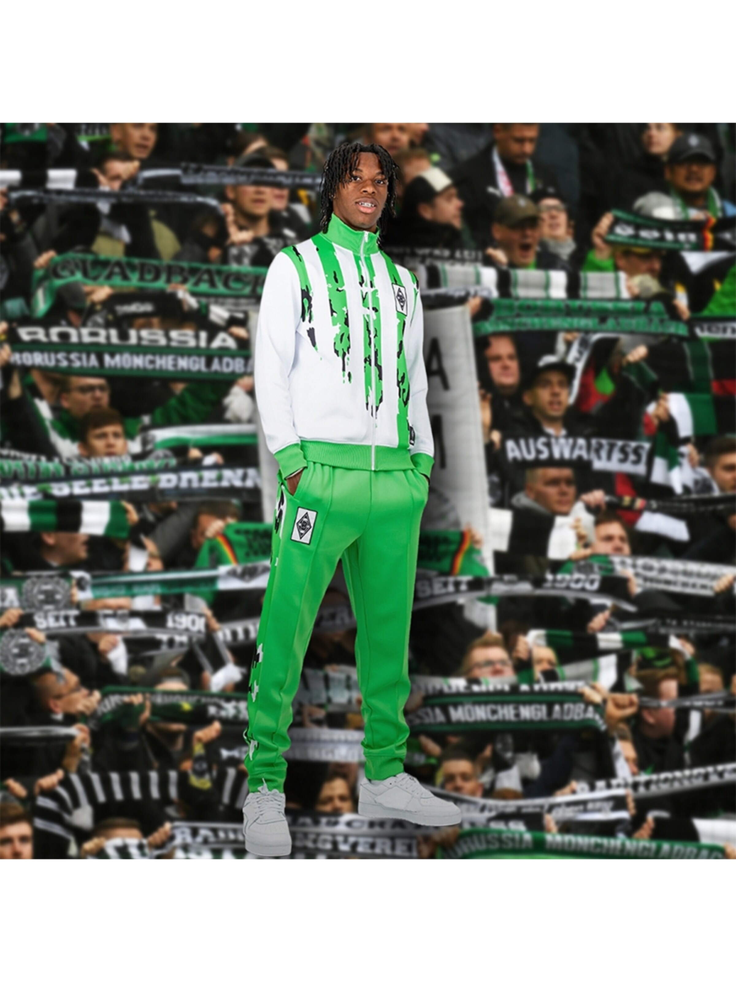 COPA FOOTBALL Regular Traditional pants 'Borussia Mönchengladbach 1995 Trainingsbroek' in Green