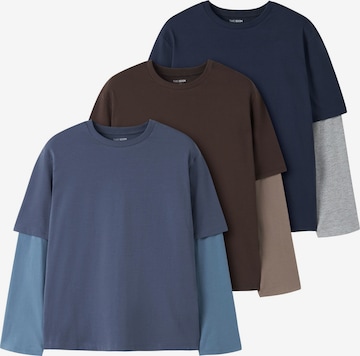 TWO SOON - Camiseta en azul: frente