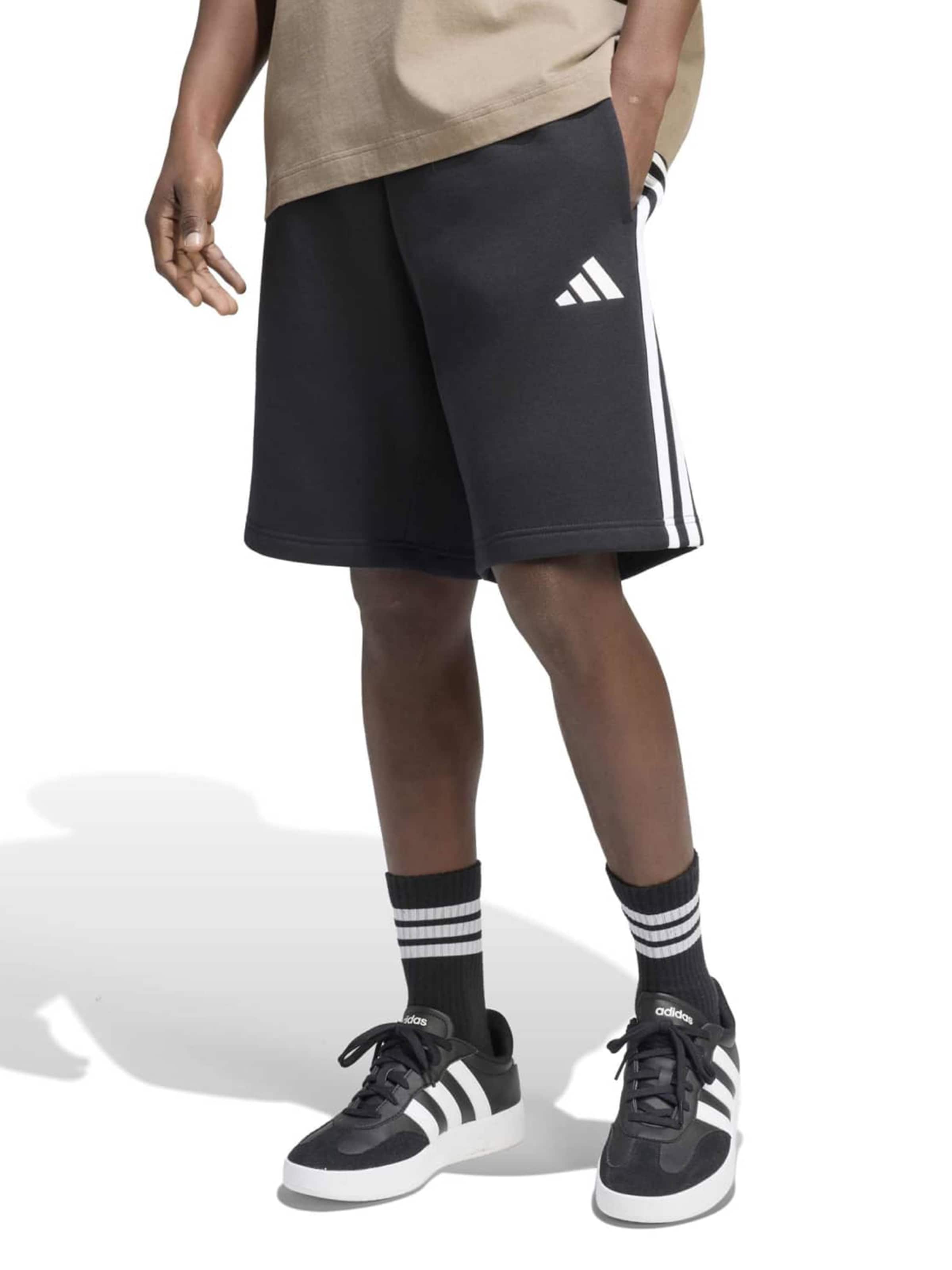ADIDAS SPORTSWEAR Loosefit Παντελόνι φόρμας σε μαύρο: μπροστά