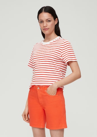 s.Oliver - Tapered Calças de ganga 'Betsy' em laranja: frente