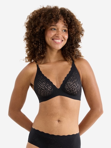 SLOGGI Push-up BH ' Blue ZERO Feel Bliss THE UP ' in Zwart: voorkant