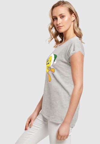 T-shirt 'Looney Tunes - Tweety Christmas Hat' ABSOLUTE CULT en gris