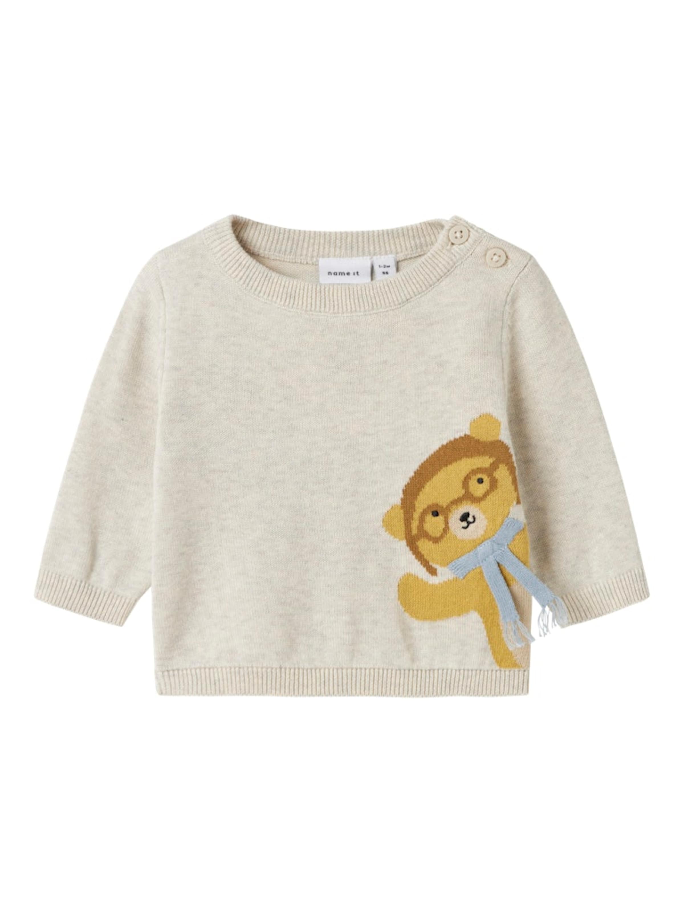 NAME IT Pulóver 'NBMKANO' - bézs: elől