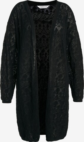 Studio Untold Knit Cardigan in Black: front