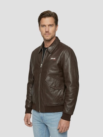 Schott NYC Winter Jacket in Brown