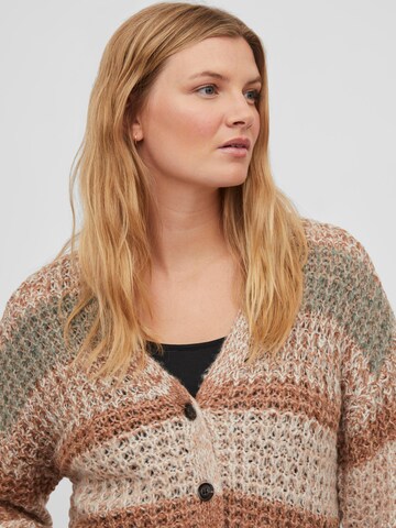 VILA Knit Cardigan 'ABRIL' in Brown
