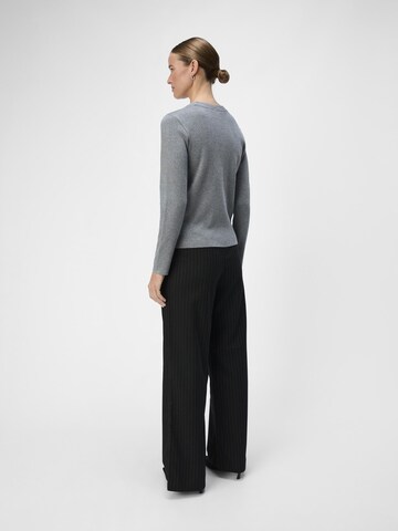 OBJECTWide Leg/ Široke nogavice Hlače 'OBJLisa' - crna boja