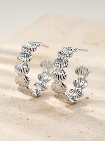 Hey Happiness Ohrringe 'Coastal Shell Hoop' in Silber