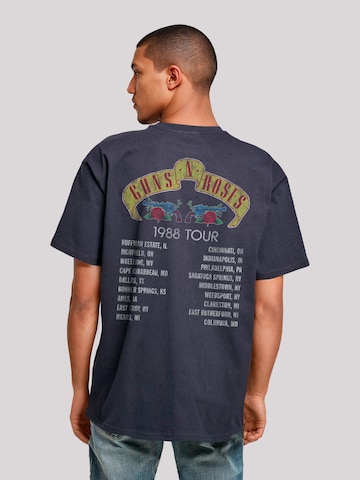F4NT4STIC Shirt 'Guns N' Roses Skull Rock Band Merch' in Blue