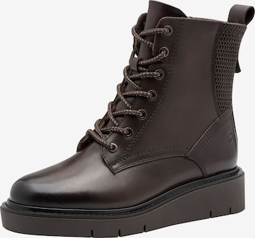 Bottines à lacets Tamaris en marron : devant