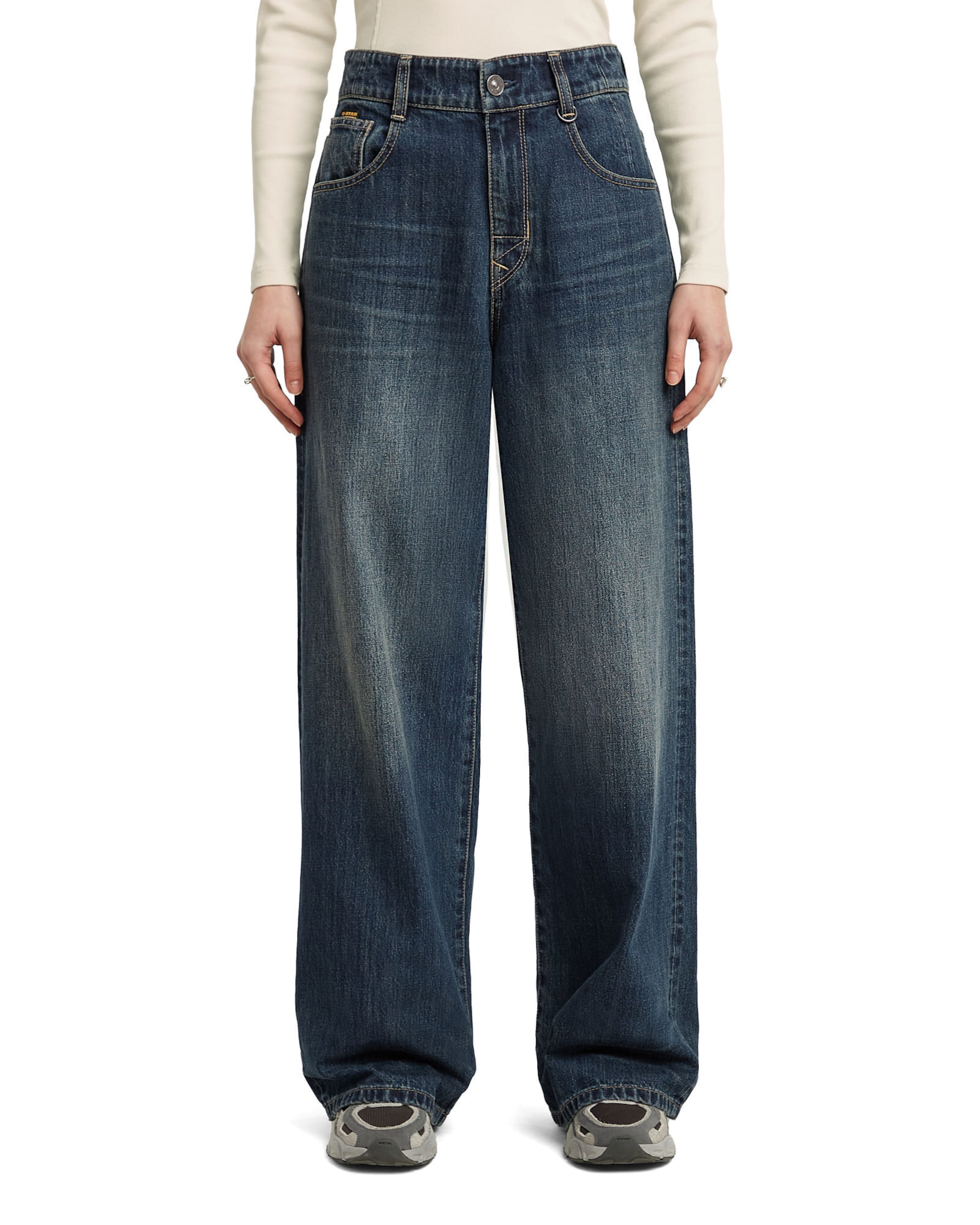 G-STAR Loosefit Jeans in Blauw: voorkant