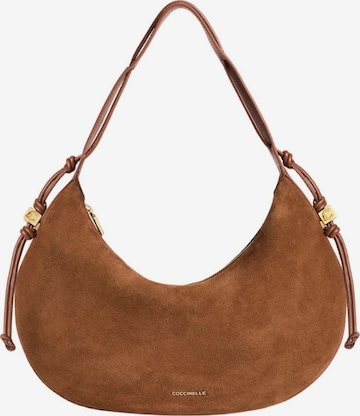 Coccinelle Schultertasche 'Thess 2' in Braun: Vorderseite