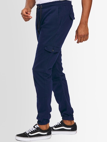 Effilé Pantalon cargo Alessandro Salvarini en bleu