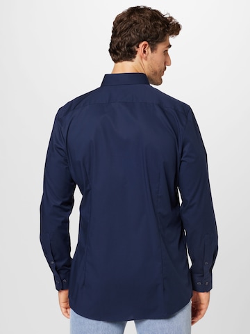 OLYMP Slim fit Koszula biznesowa 'No. 6 Six' w kolorze niebieski