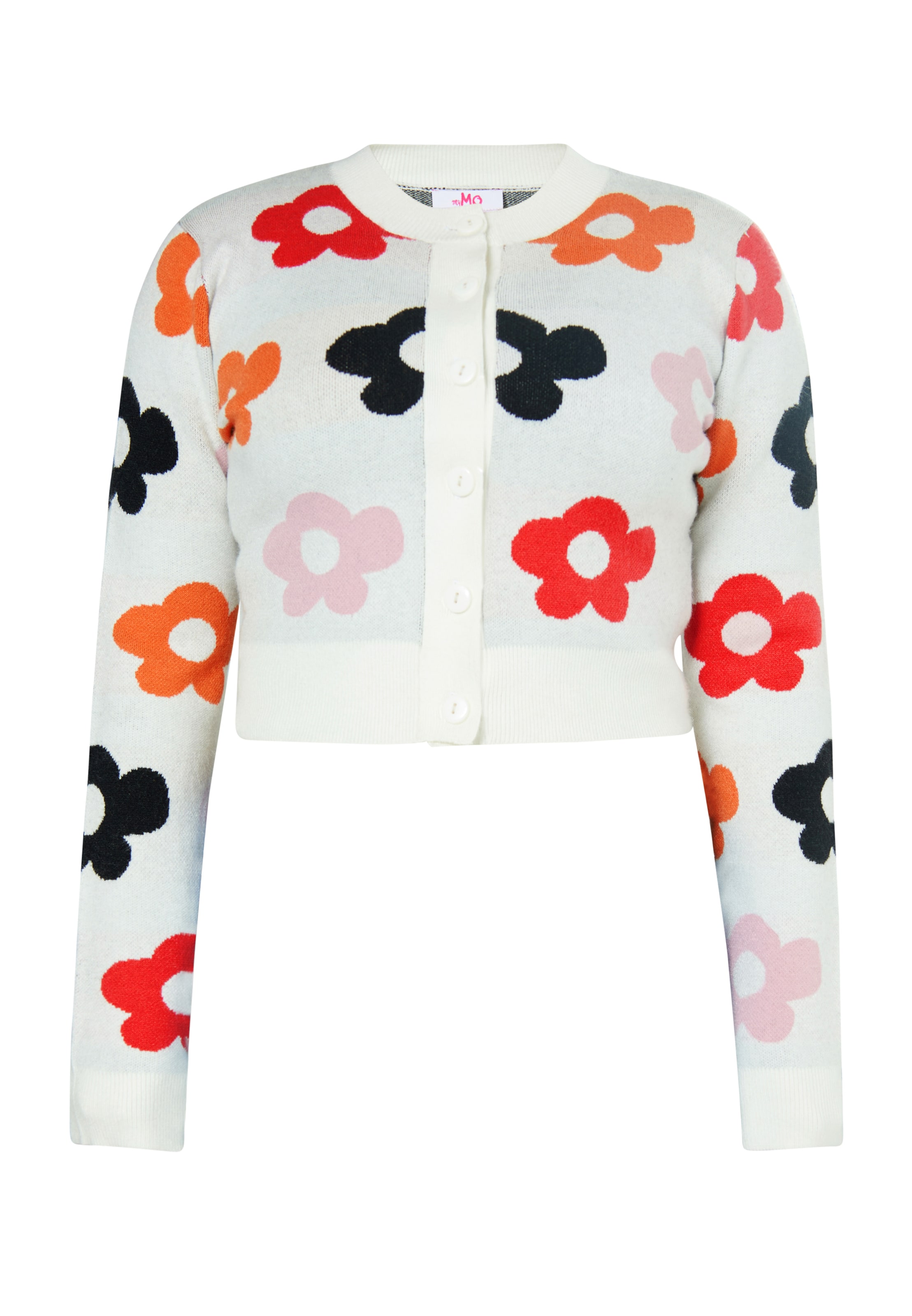 MYMO Gebreid vest in Wit: voorkant