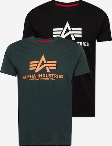 ALPHA INDUSTRIES T-shirt i grön: framsida