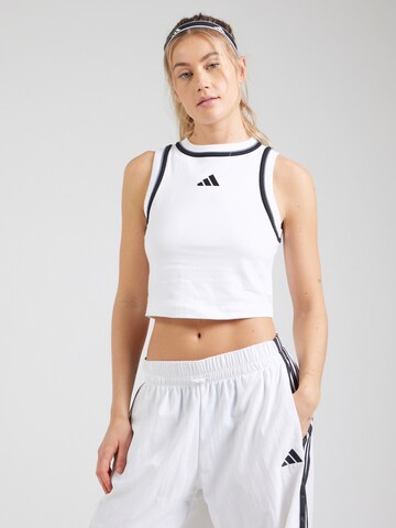 Top sportivo 'Essentials' di ADIDAS SPORTSWEAR in bianco: frontale