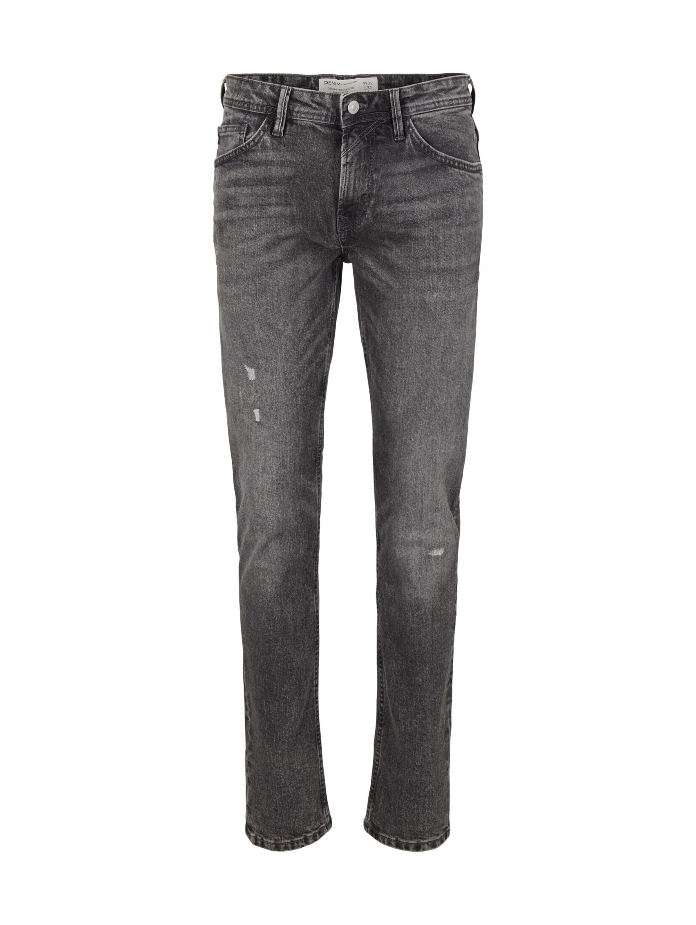 Coupe slim Jean 'Piers' TOM TAILOR DENIM en gris : devant