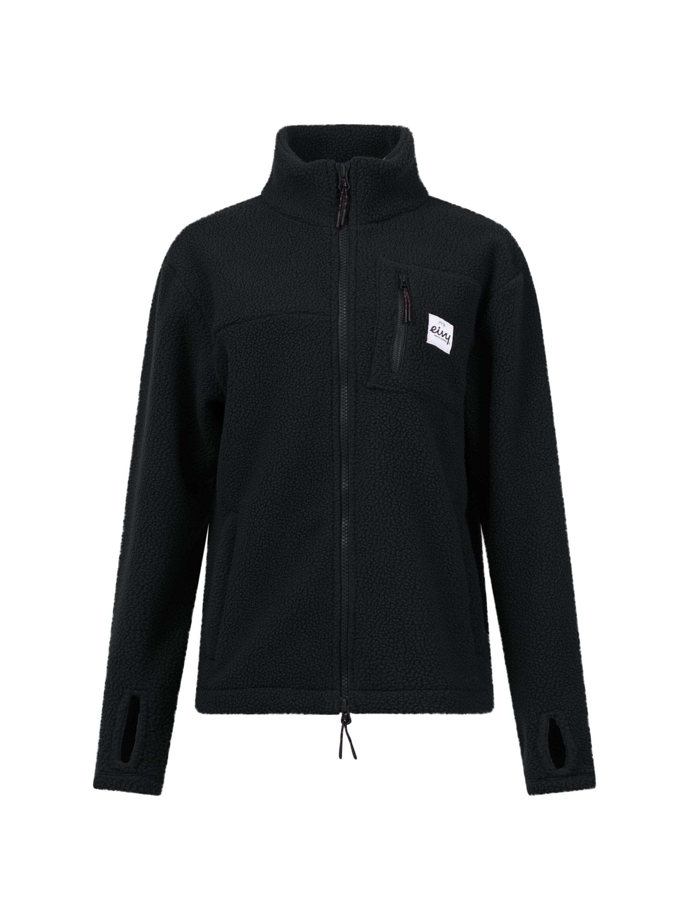Eivy Athletic fleece jacket in Black: front