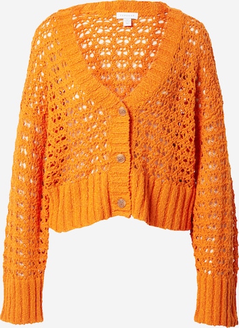 TOPSHOP Knit Cardigan in Orange: front