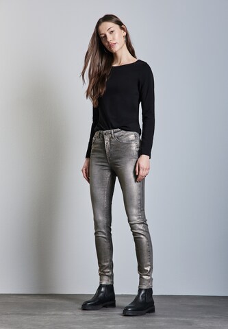 STREET ONE Slimfit Jeans in Grau