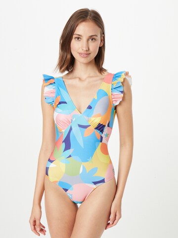 aava Triangle Swimsuit 'Plunge' in Mixed colors: front