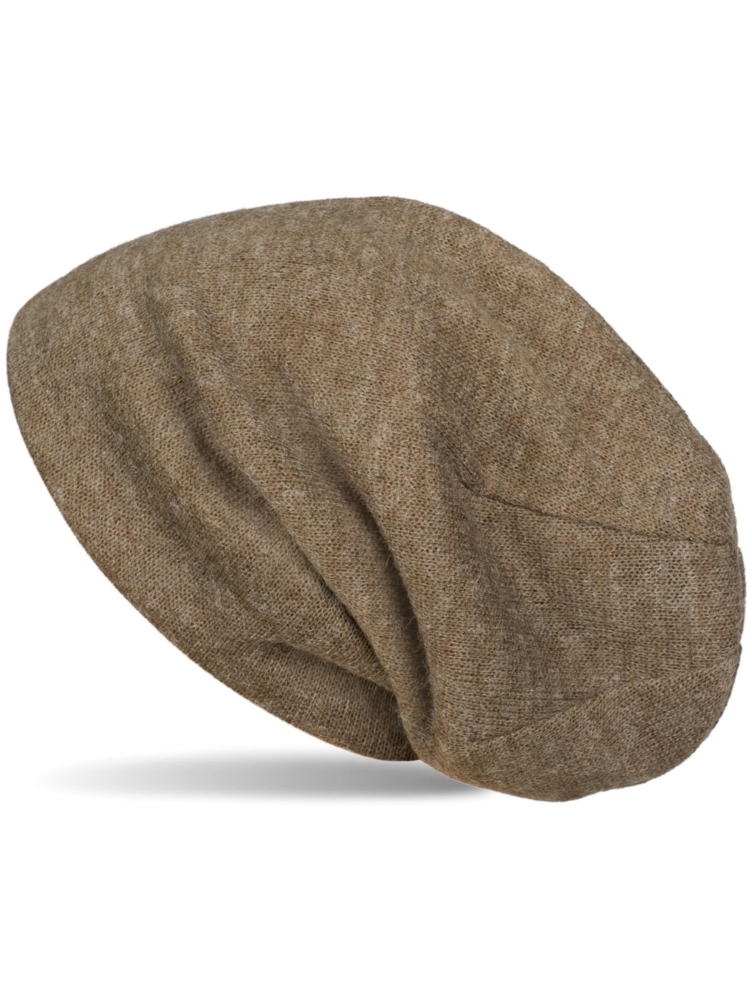 styleBREAKER Mütze 'Feinstrick Beanie Meliert'‌‌‌‌‌‌ in Braun: Vorderseite
