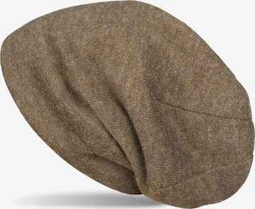 styleBREAKER Mütze 'Feinstrick Beanie Meliert' in Braun: Vorderseite