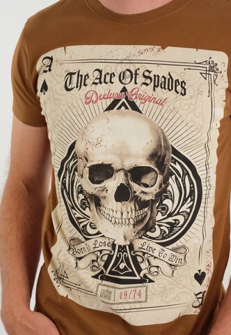 T-Shirt 'Ace' Deeluxe en marron