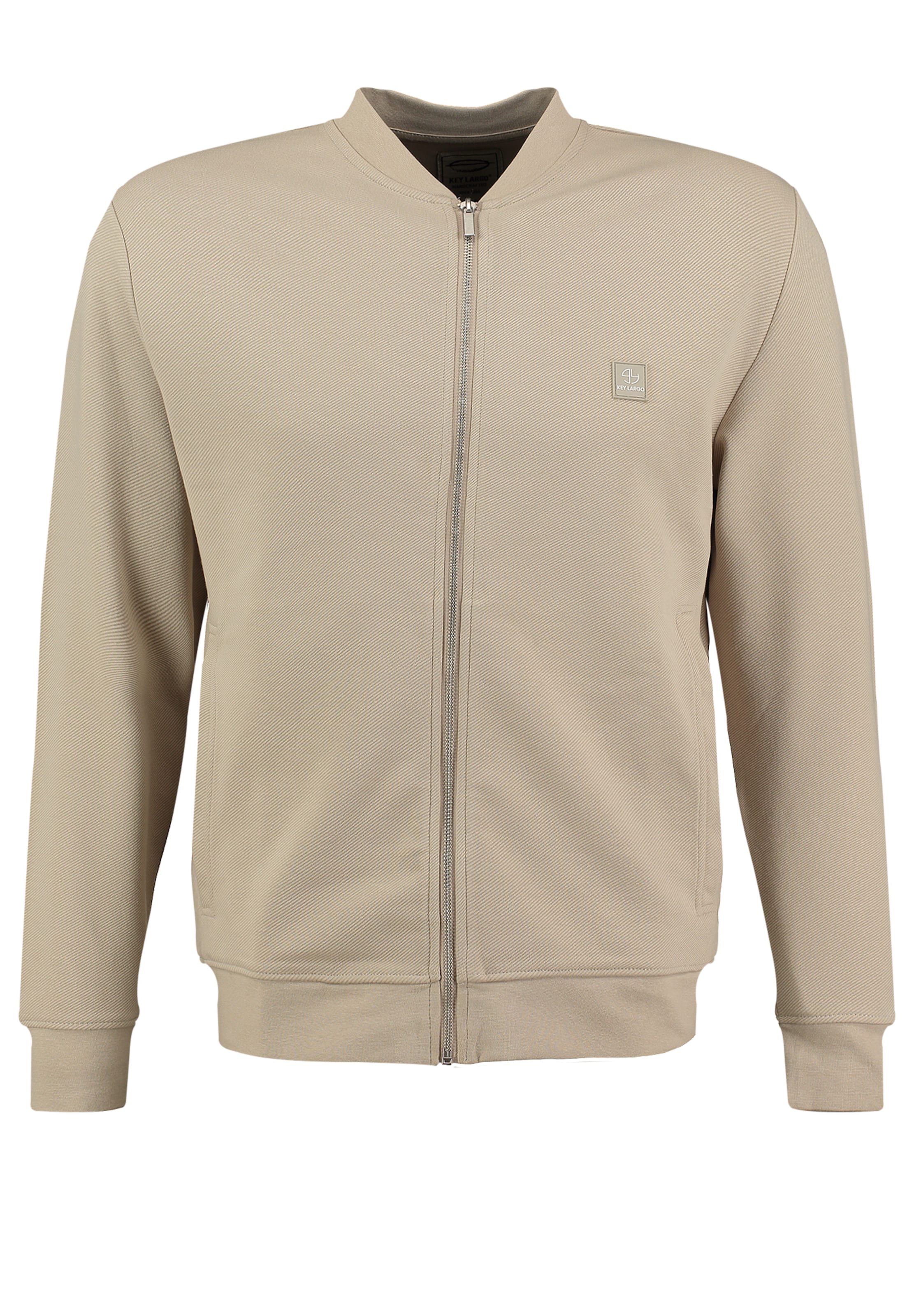 Veste de survêtement 'Rick' Key Largo en beige : devant