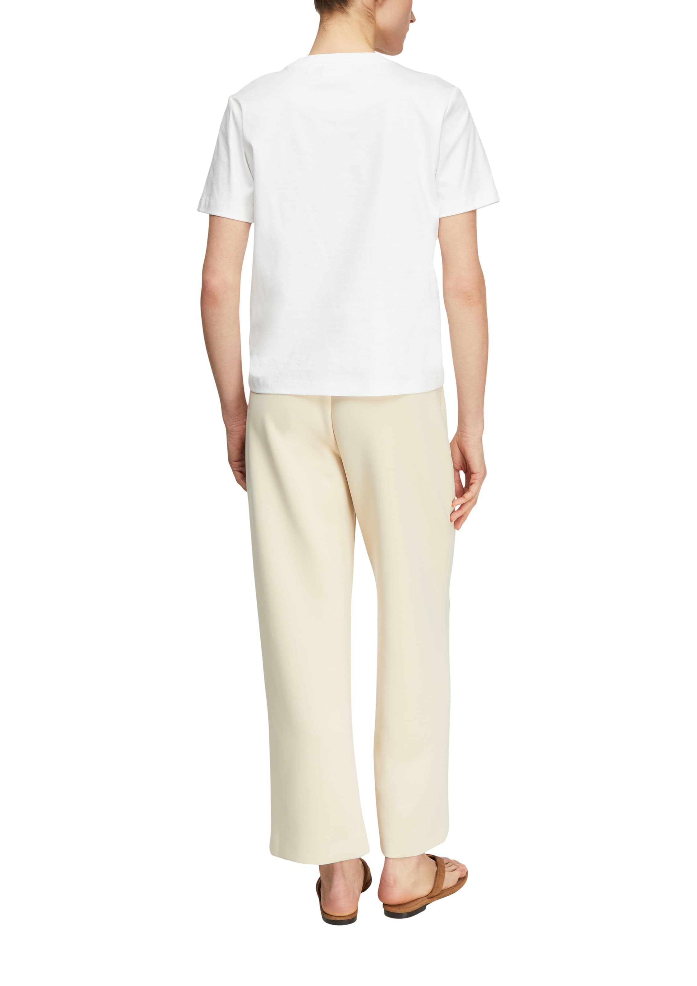 Wide Leg Pantalon COMMA en beige