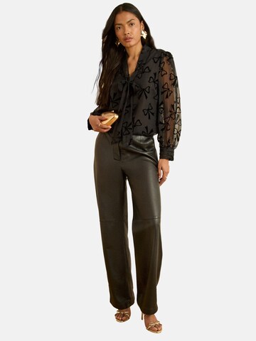 Chemisier love & roses en noir : devant