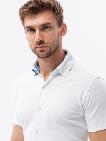 Ombre Slim fit Button Up Shirt 'K541' in White