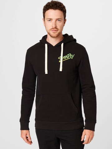 Superdry Sweatshirt in Black: front