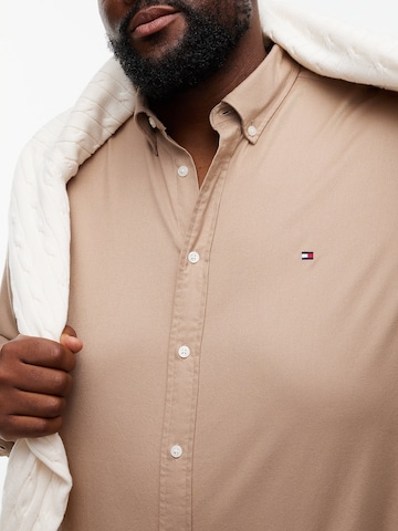 TOMMY HILFIGER Comfort fit Overhemd 'Flex' in Beige