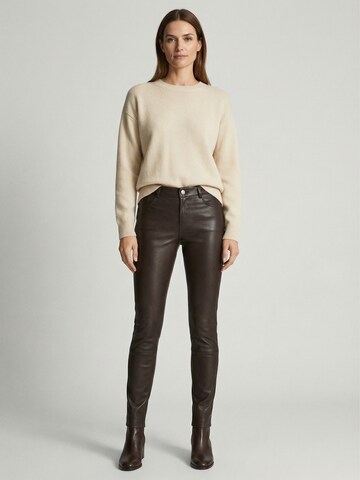 RICANO Skinny Leggings 'PND' in Braun