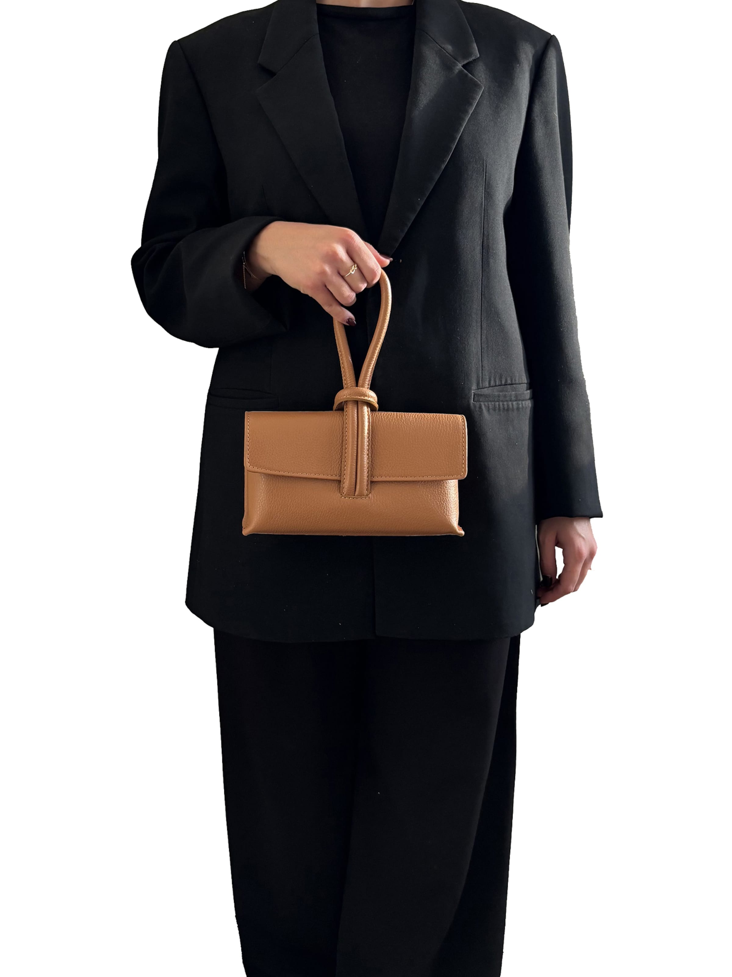 CHICCA BORSE Handtas in Bruin: voorkant