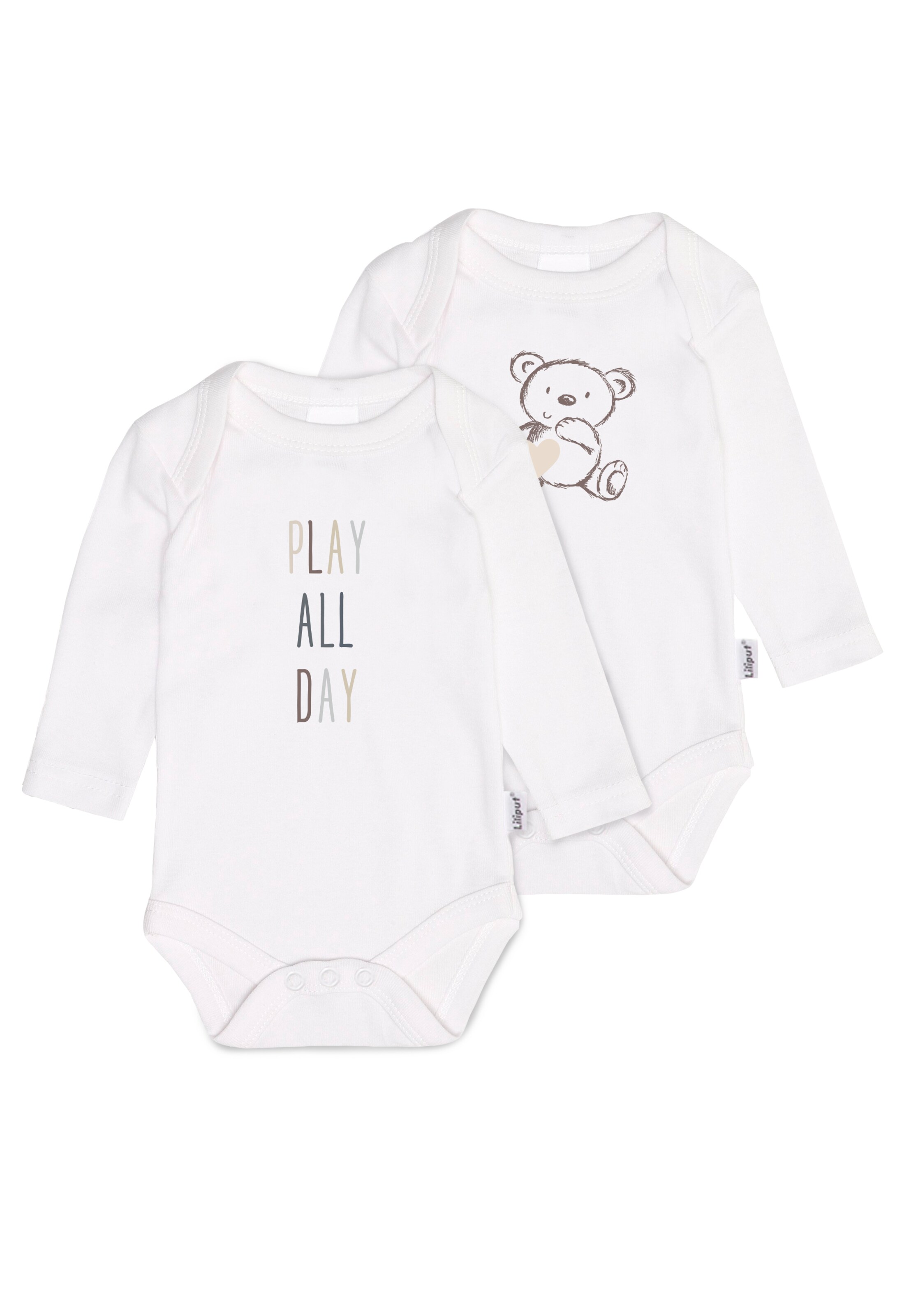 LILIPUT Romper/Bodysuit 'Play all day' in White: front