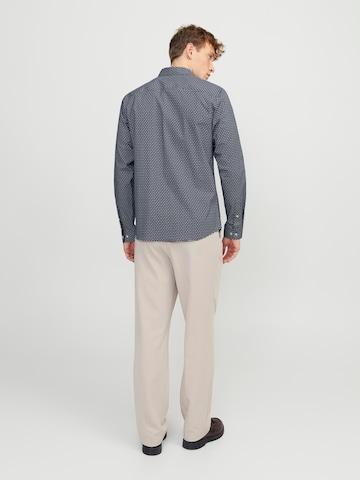 JACK & JONES Slim fit Button Up Shirt 'JPRBLABlackpool' in Blue
