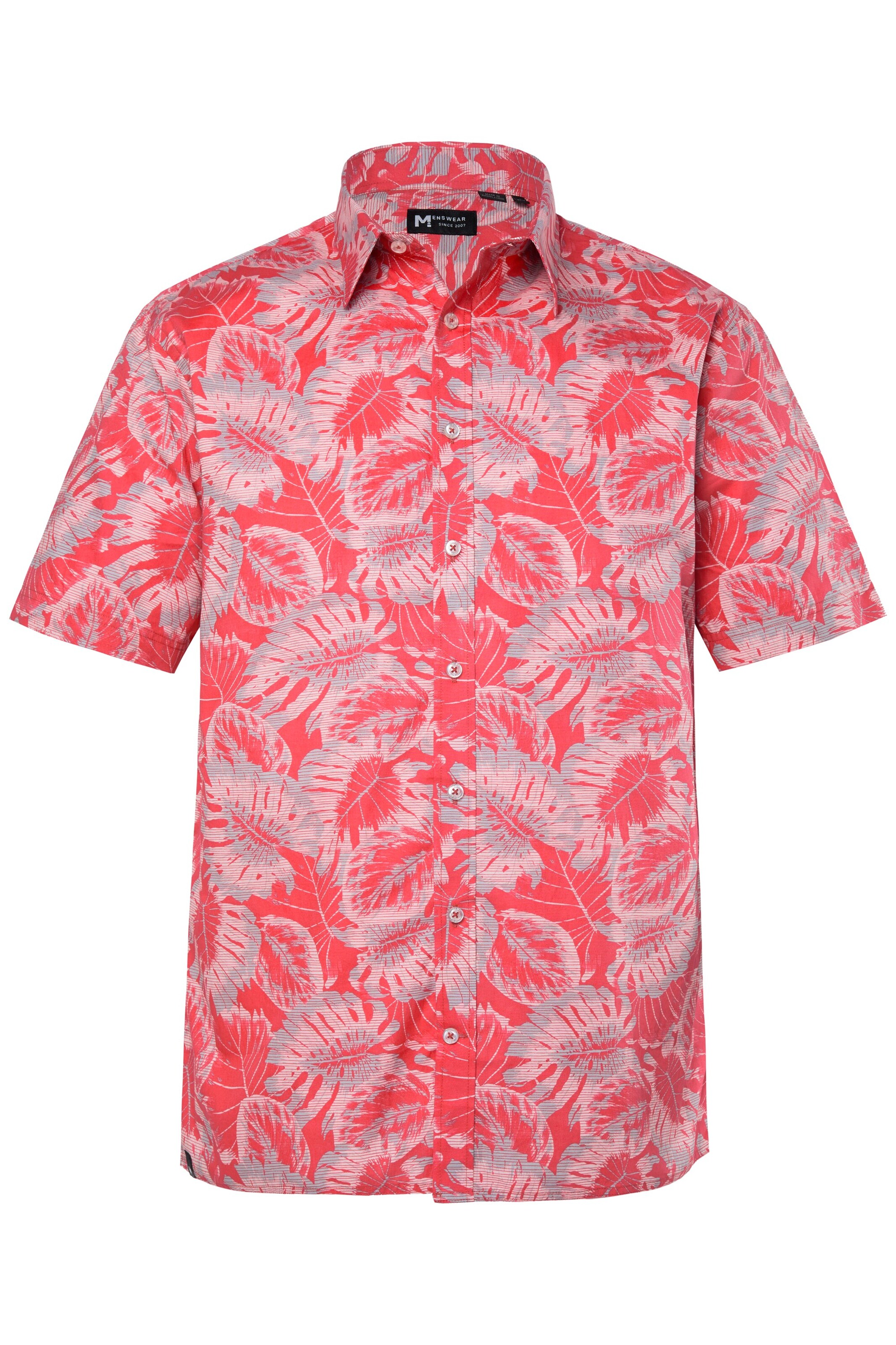 Men Plus Comfort Fit Hemd in Pink: Vorderseite
