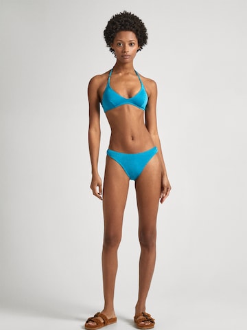 Pepe Jeans Triangle Bikini Top in Blue