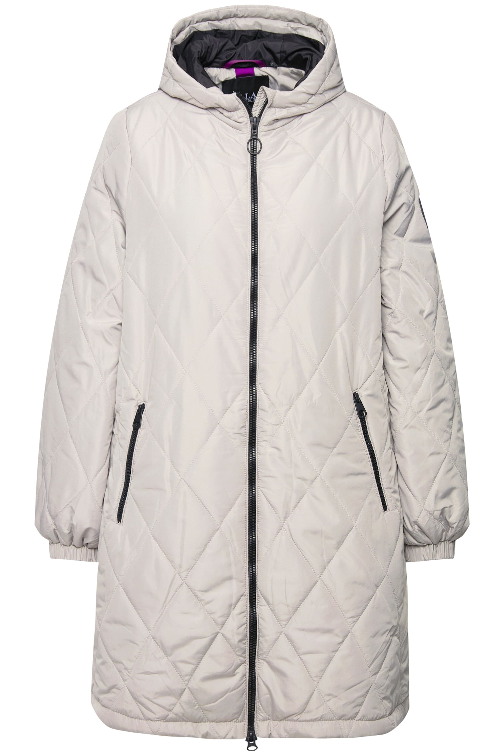 Ulla Popken Wintermantel in Grijs: voorkant