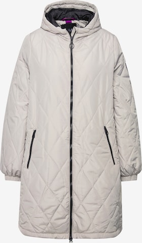 Ulla Popken Wintermantel in Grijs: voorkant