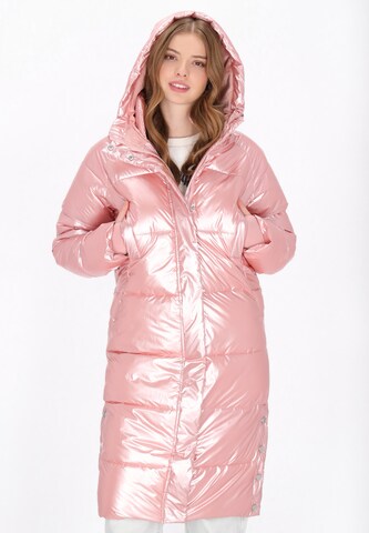 MYMO Wintermantel in Roze: voorkant