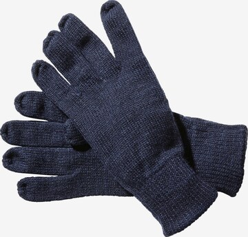 Jan Vanderstorm Full Finger Gloves 'Brynjar' in Blue: front