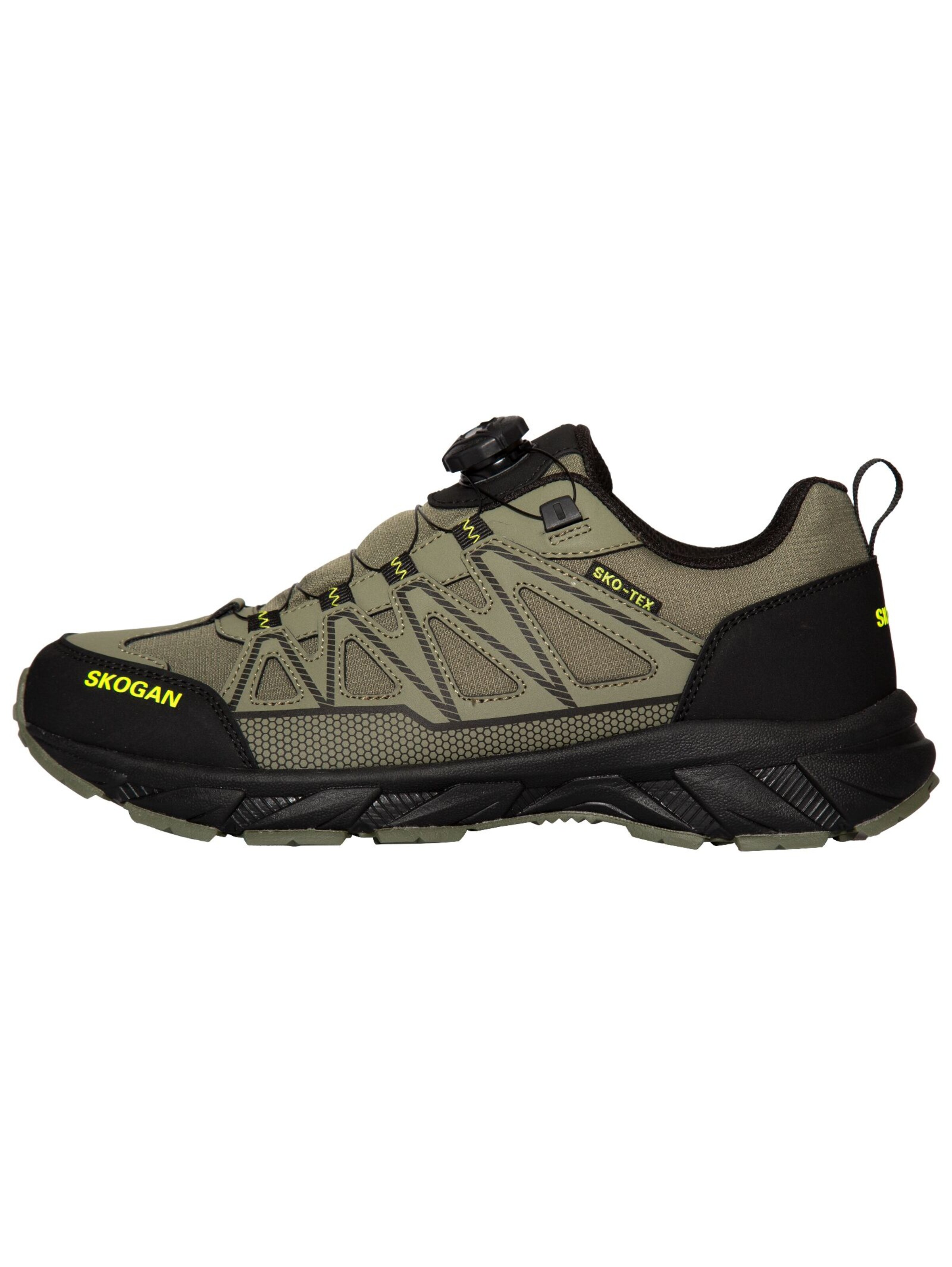 Scarpa stringata sportiva di SKOGAN in verde: lato