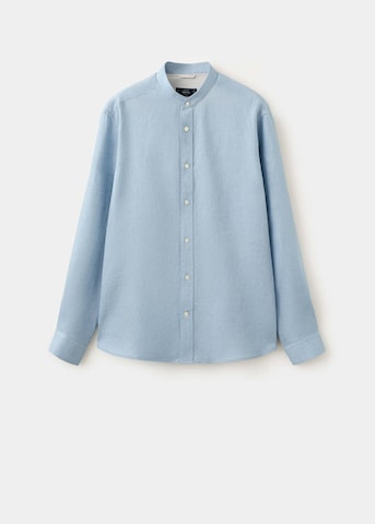 MANGO MAN Regular fit Button Up Shirt in Blue
