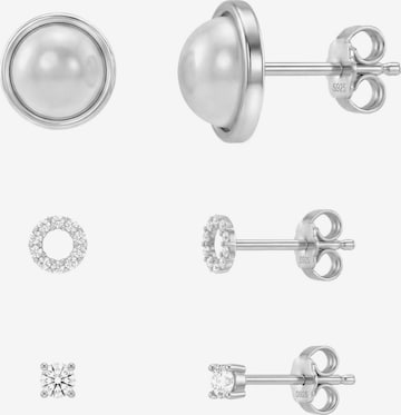 Sofia Milani Schmuckset 'Pearl Circle Zirconia' in Silber: Vorderseite