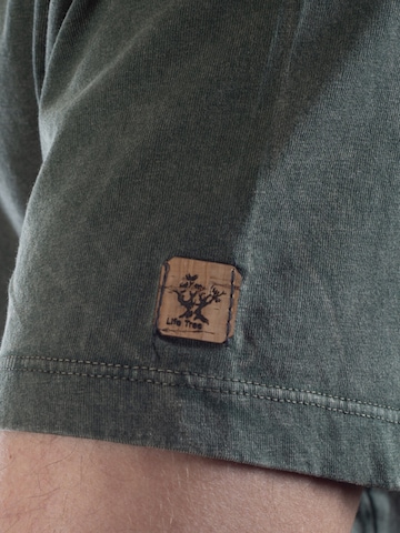 Life-Tree Shirt 'Organic Basic Washed Green' in Green